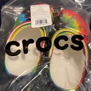 Size 11 Kids Crocs Tie Dye New In Bag